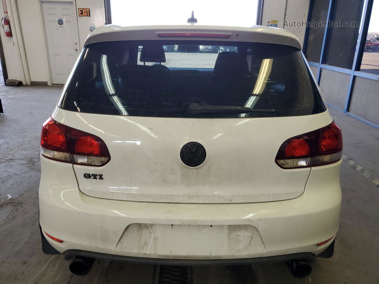 2010 Volkswagen Gti  White vin: WVWFD7AJ1AW224830