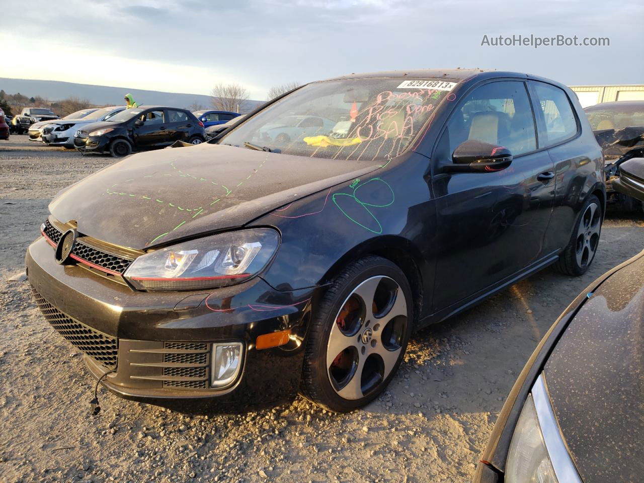 2010 Volkswagen Gti  Black vin: WVWFD7AJ1AW261196