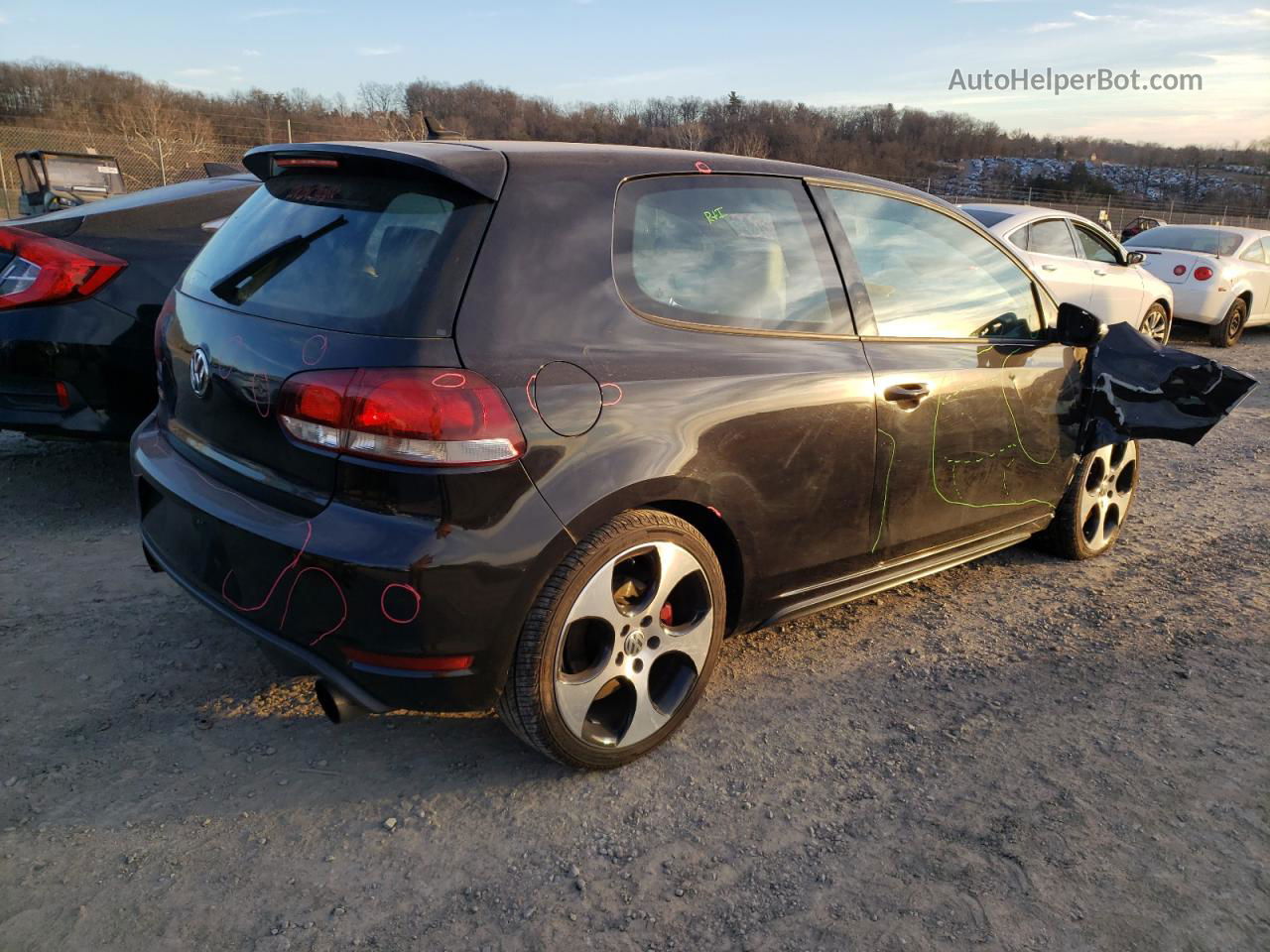 2010 Volkswagen Gti  Black vin: WVWFD7AJ1AW261196