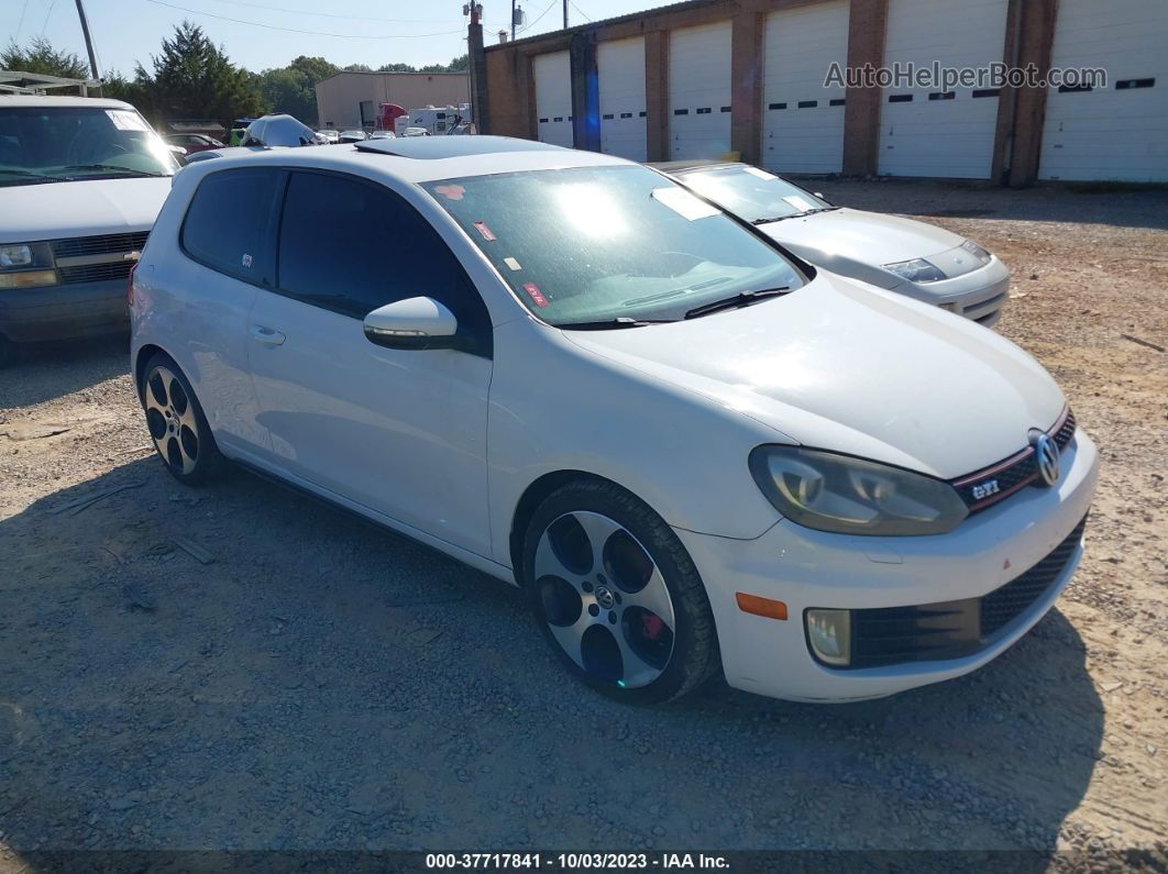 2010 Volkswagen Gti   White vin: WVWFD7AJ2AW234394