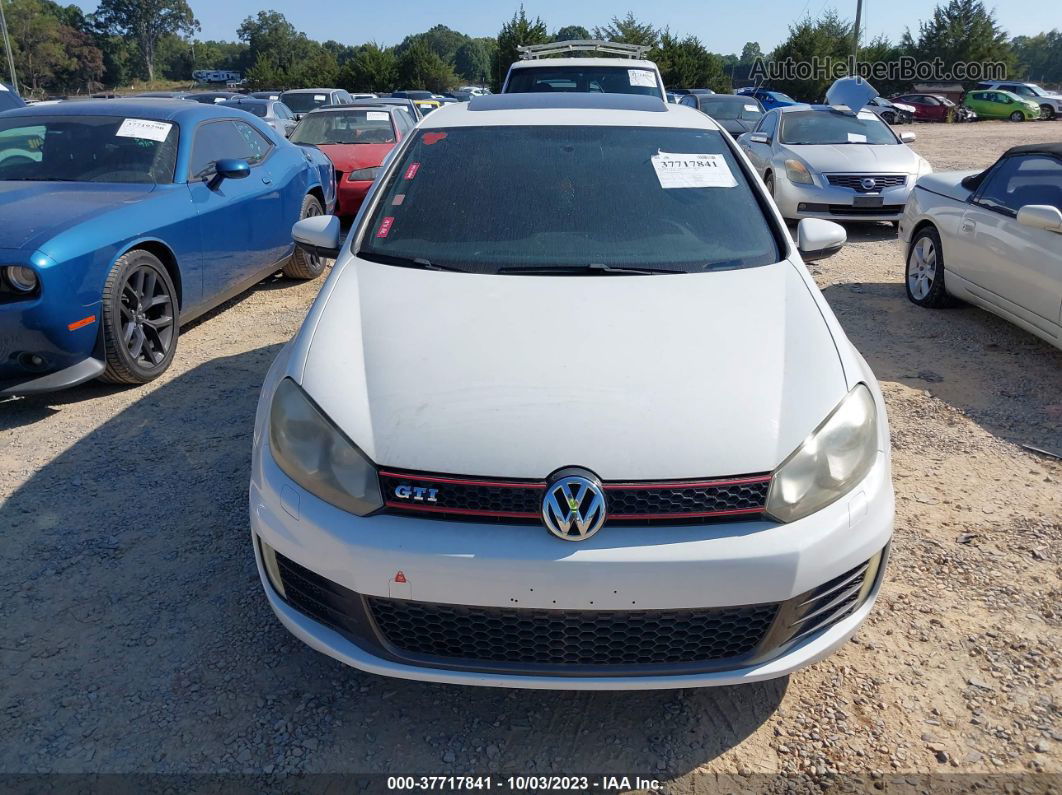 2010 Volkswagen Gti   White vin: WVWFD7AJ2AW234394