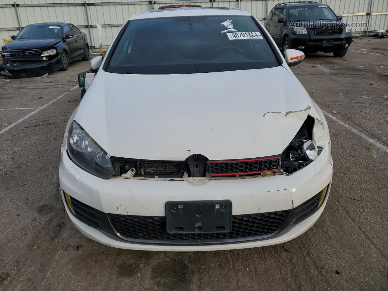 2010 Volkswagen Gti  White vin: WVWFD7AJ3AW286150