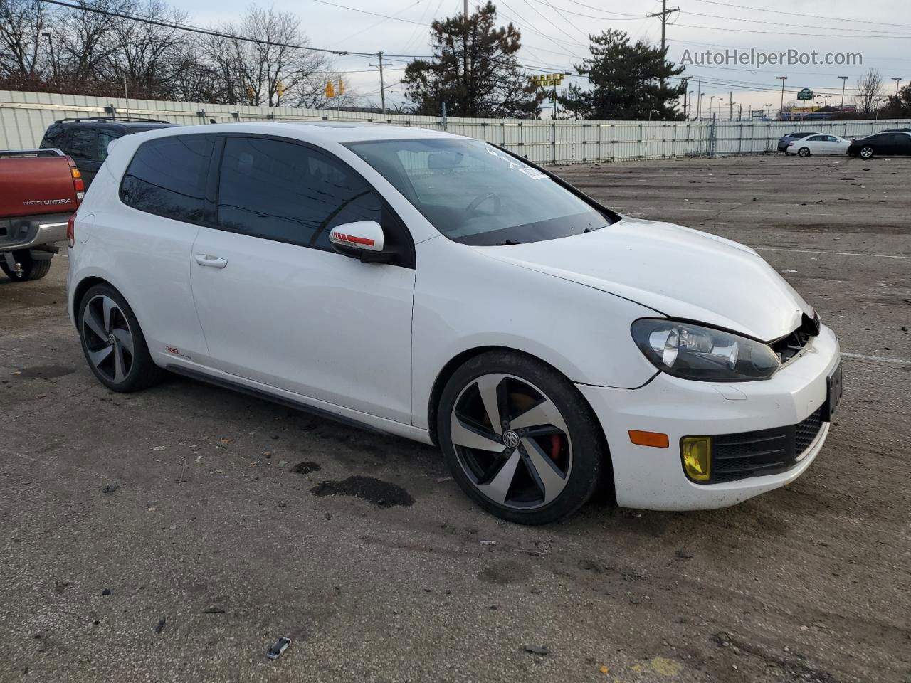 2010 Volkswagen Gti  White vin: WVWFD7AJ3AW286150