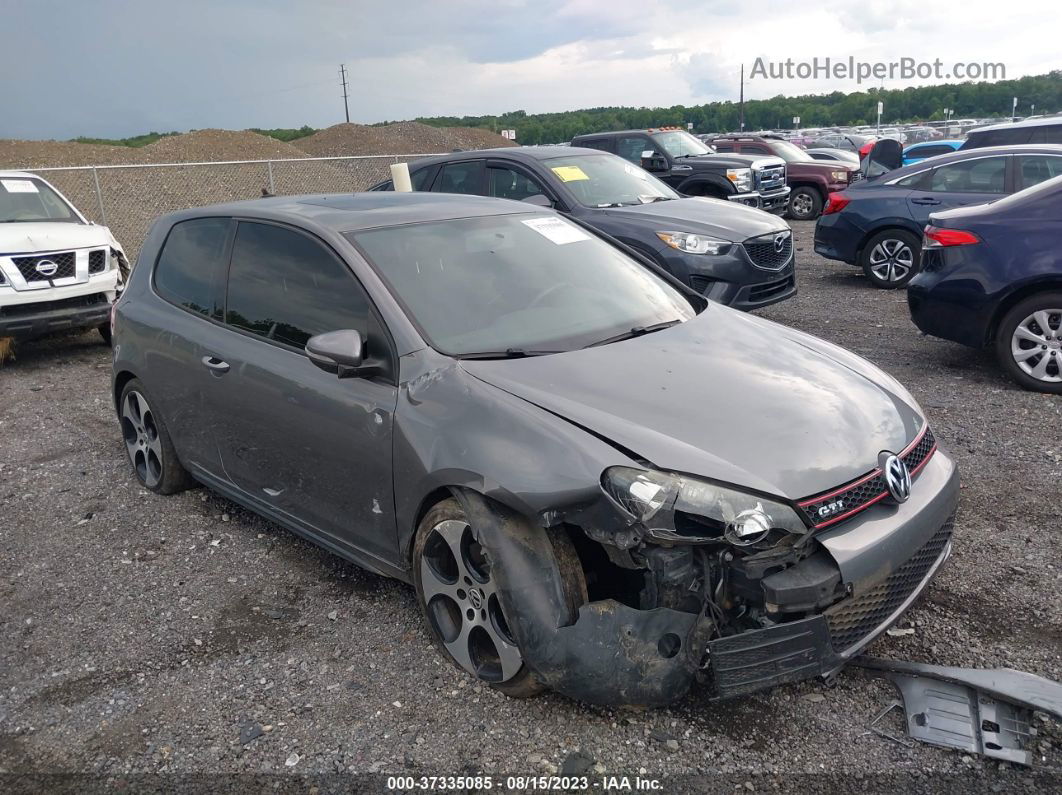 2010 Volkswagen Gti   Gray vin: WVWFD7AJ4AW289686