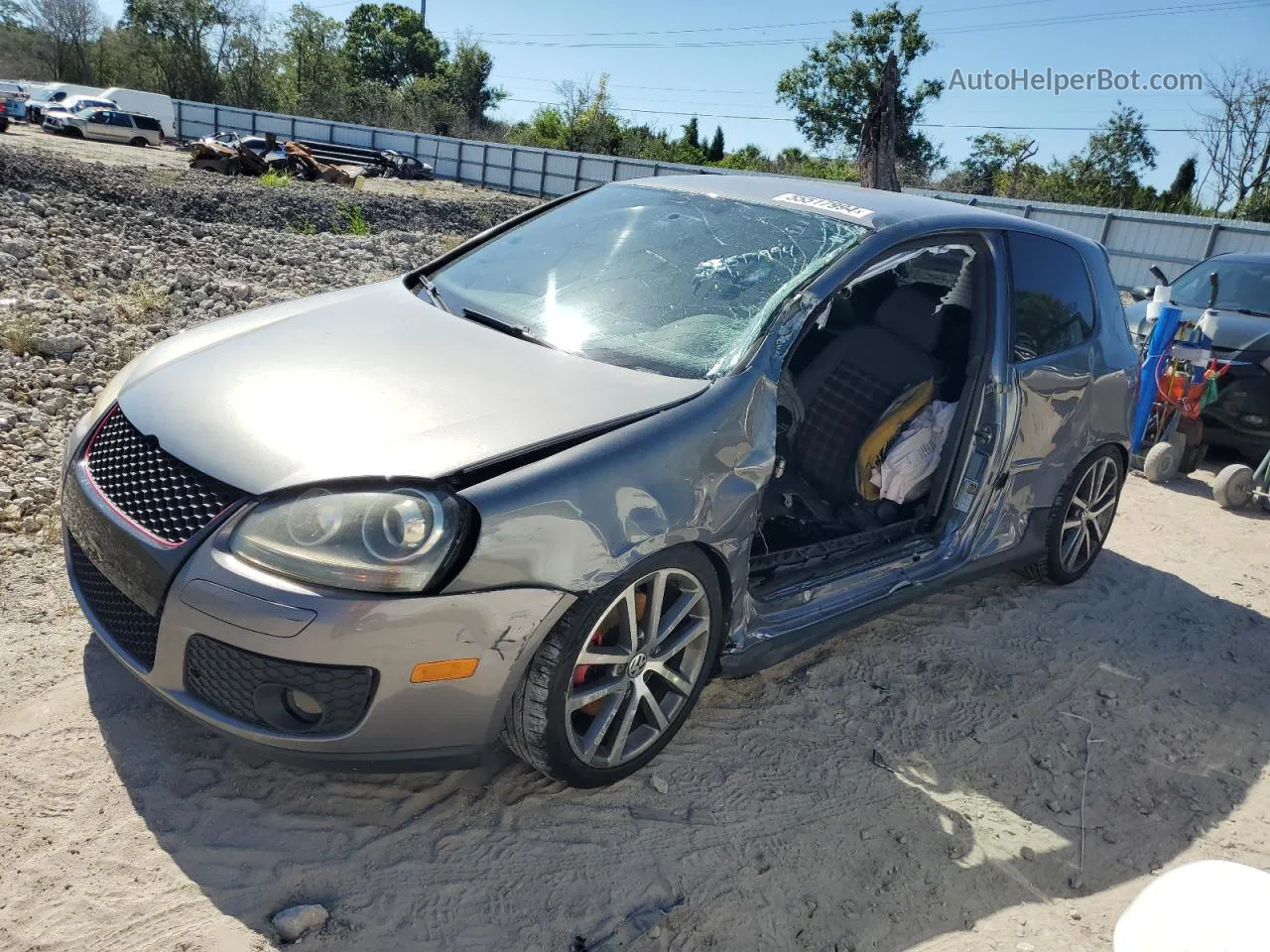 2008 Volkswagen Gti  Gray vin: WVWFV71K08W334056