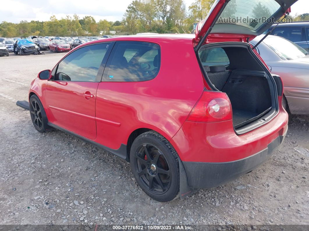 2009 Volkswagen Gti 2-door Red vin: WVWFV71K19W099961