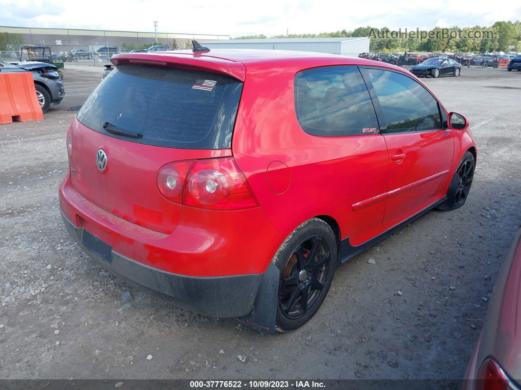 2009 Volkswagen Gti 2-door Red vin: WVWFV71K19W099961