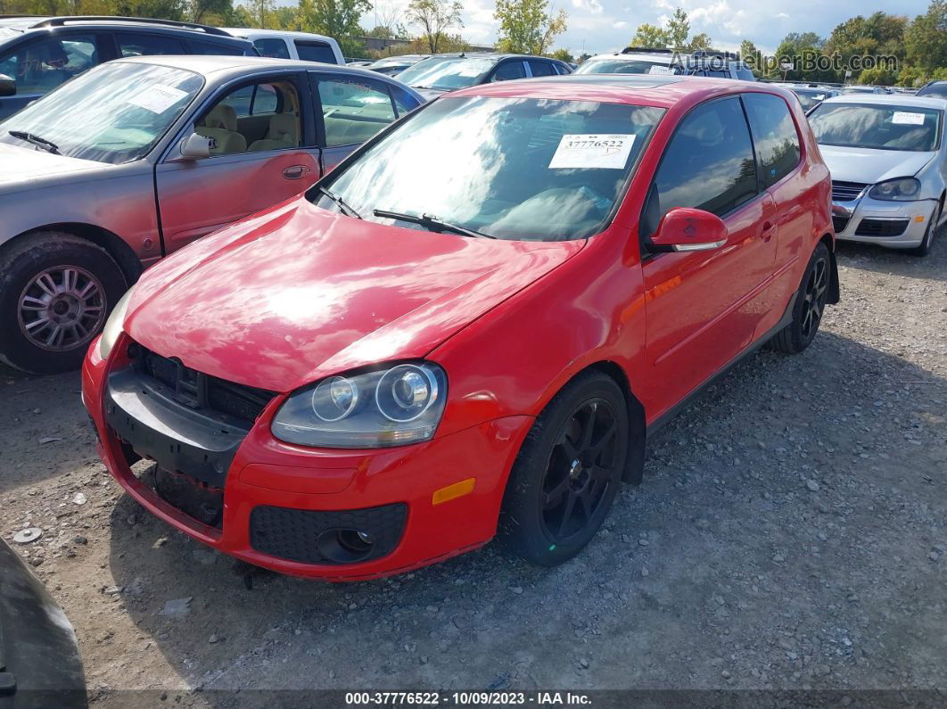 2009 Volkswagen Gti 2-door Red vin: WVWFV71K19W099961