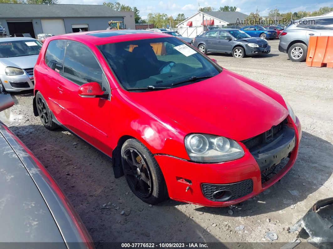 2009 Volkswagen Gti 2-door Red vin: WVWFV71K19W099961