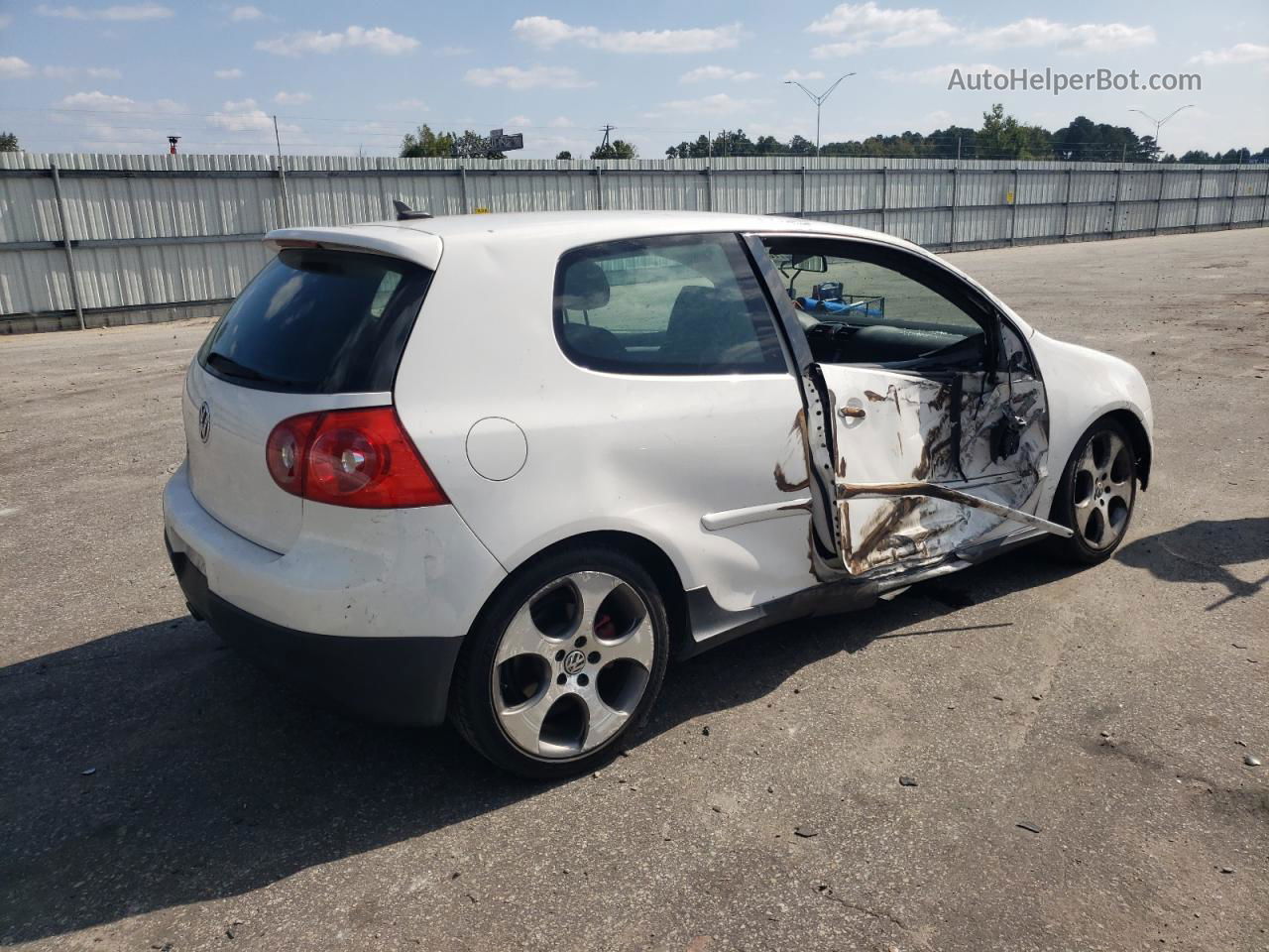 2009 Volkswagen Gti  White vin: WVWFV71K19W127595