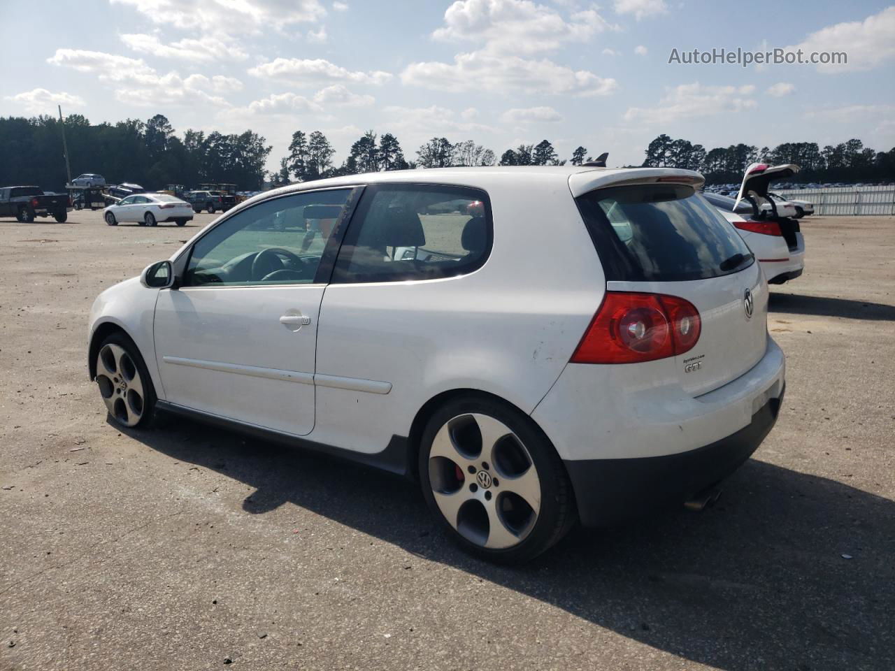 2009 Volkswagen Gti  White vin: WVWFV71K19W127595