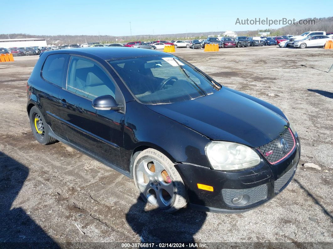 2009 Volkswagen Gti 2-door Black vin: WVWFV71K39W059865