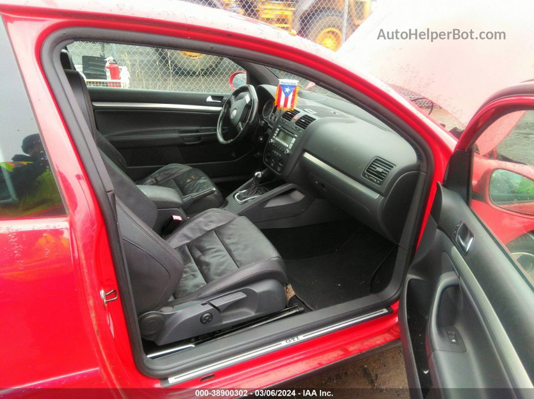 2009 Volkswagen Gti 2-door Red vin: WVWFV71K69W140892