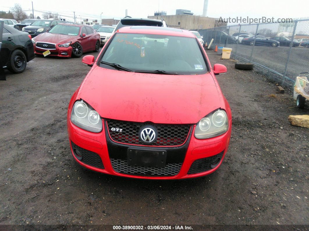 2009 Volkswagen Gti 2-door Красный vin: WVWFV71K69W140892