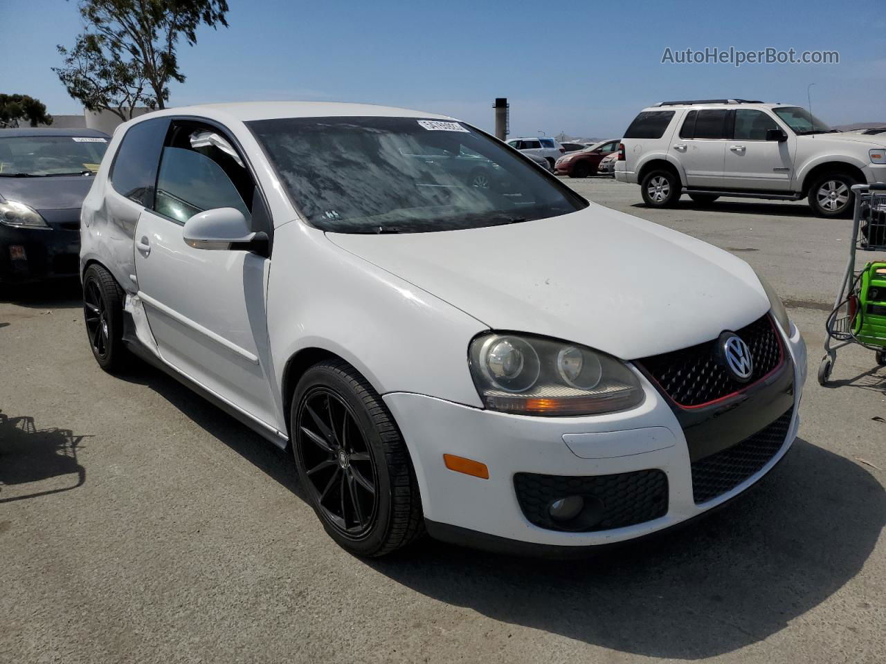 2008 Volkswagen Gti  White vin: WVWFV71K78W188819