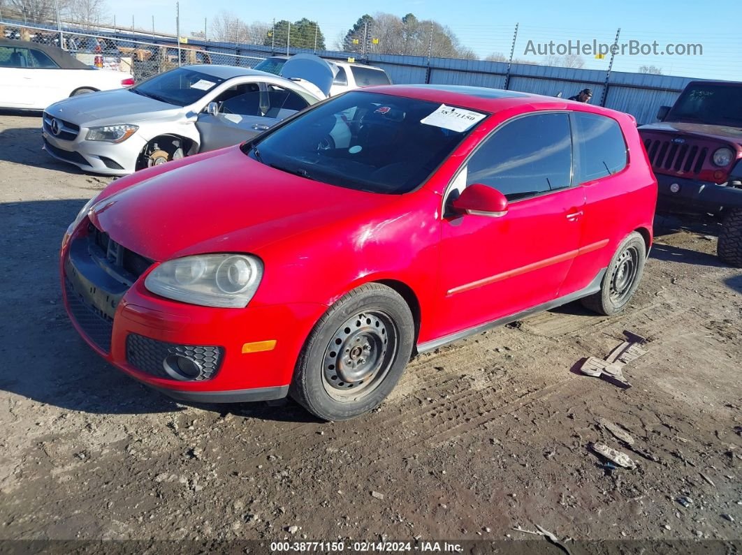 2009 Volkswagen Gti 2-door Красный vin: WVWFV71K99W141521