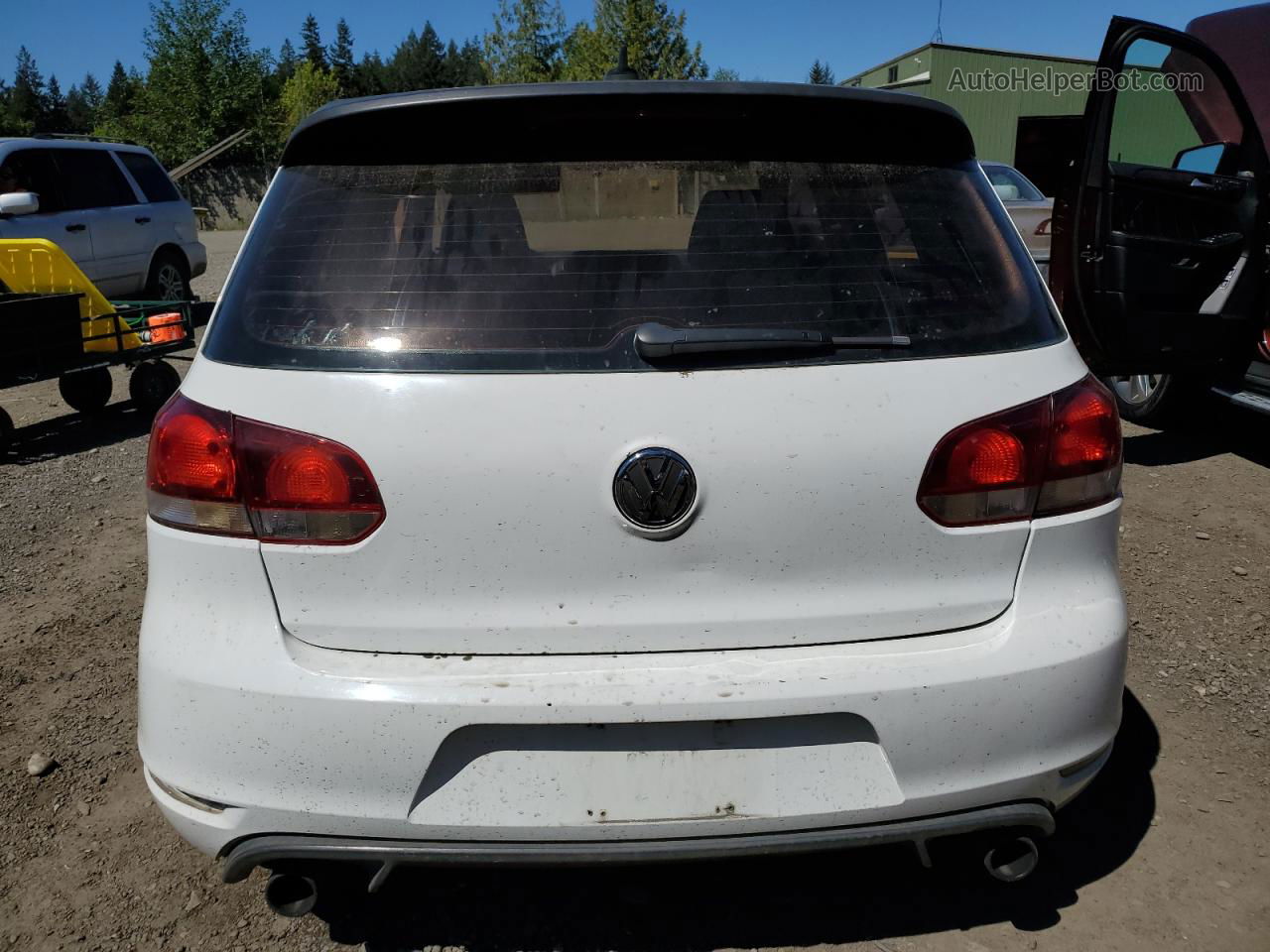 2010 Volkswagen Gti  White vin: WVWFV7AJ1AW233721