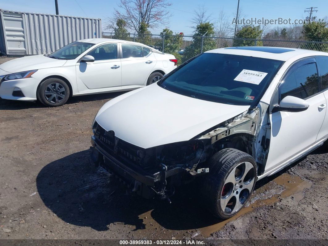 2010 Volkswagen Gti 2-door White vin: WVWFV7AJ6AW198559