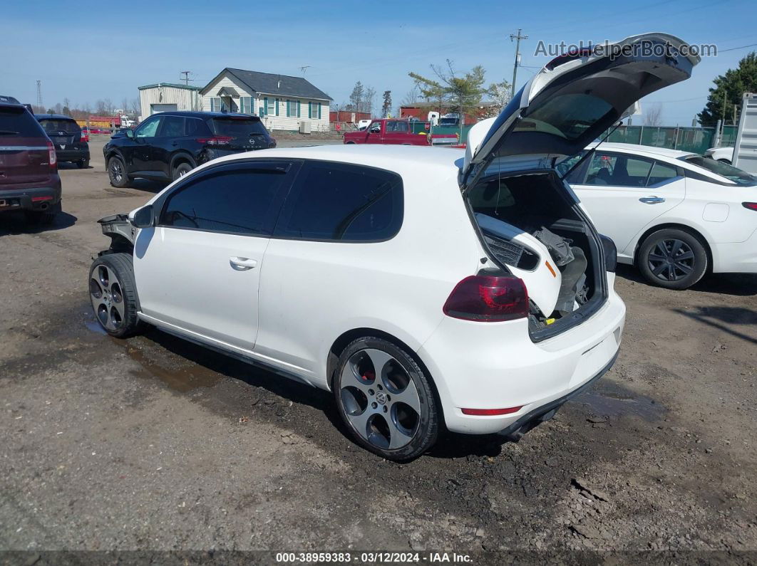 2010 Volkswagen Gti 2-door White vin: WVWFV7AJ6AW198559