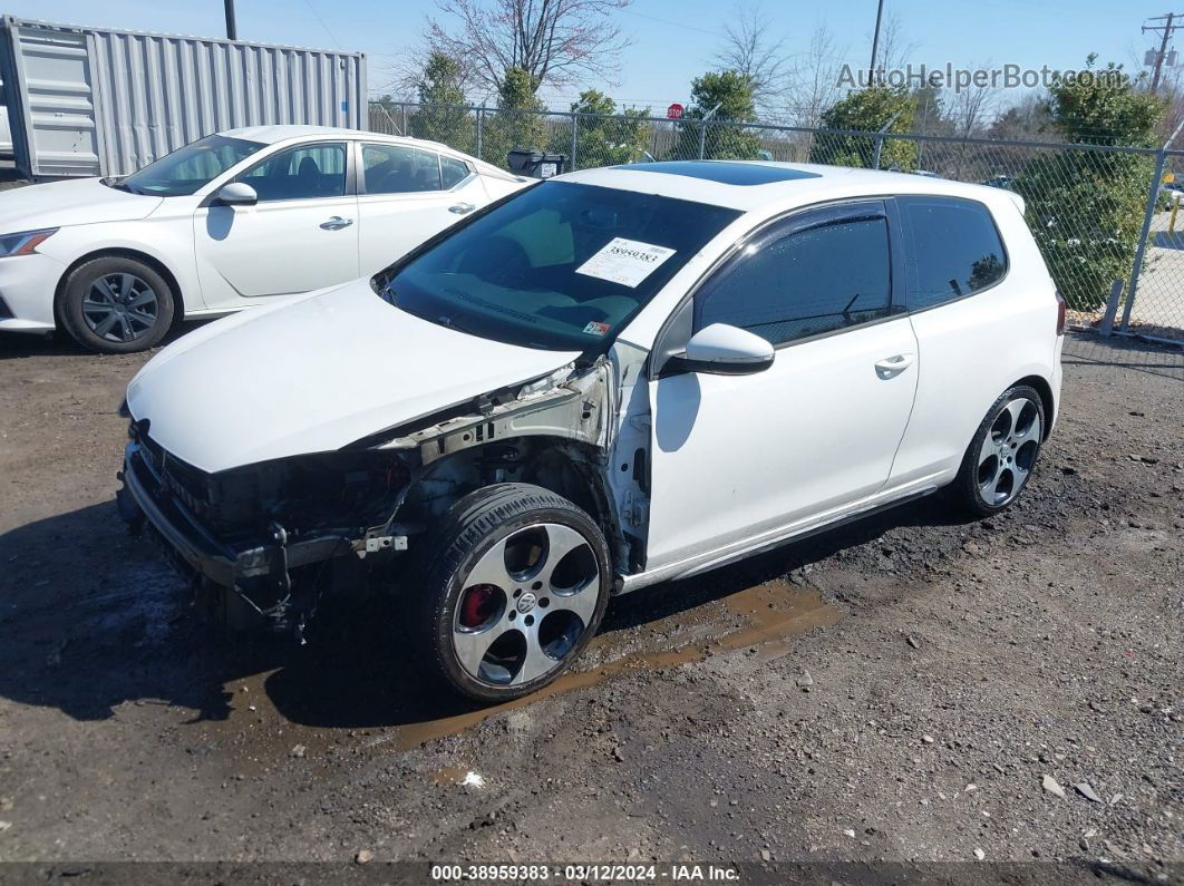 2010 Volkswagen Gti 2-door White vin: WVWFV7AJ6AW198559