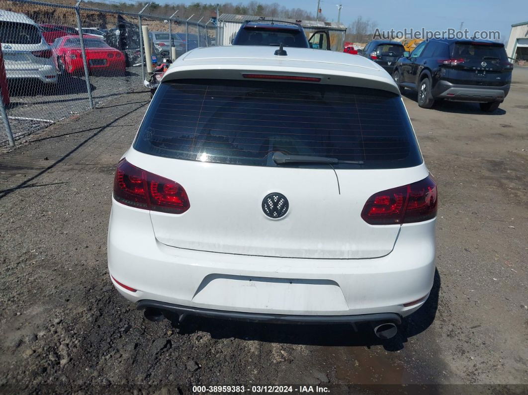 2010 Volkswagen Gti 2-door White vin: WVWFV7AJ6AW198559