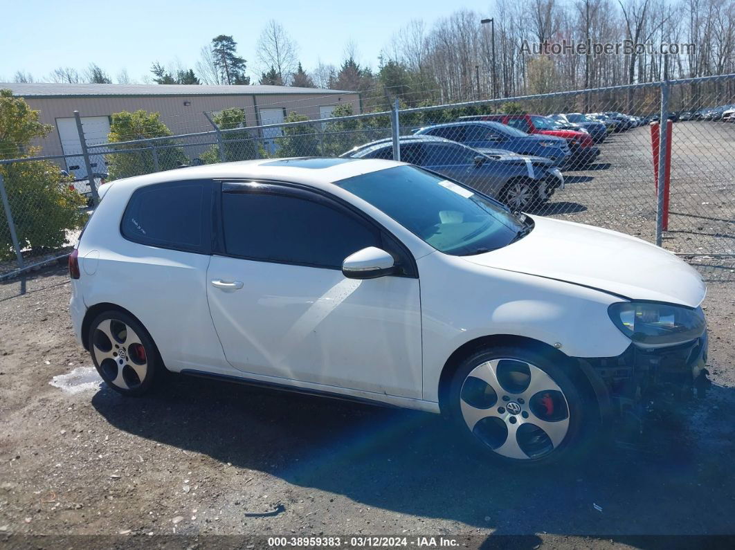 2010 Volkswagen Gti 2-door White vin: WVWFV7AJ6AW198559