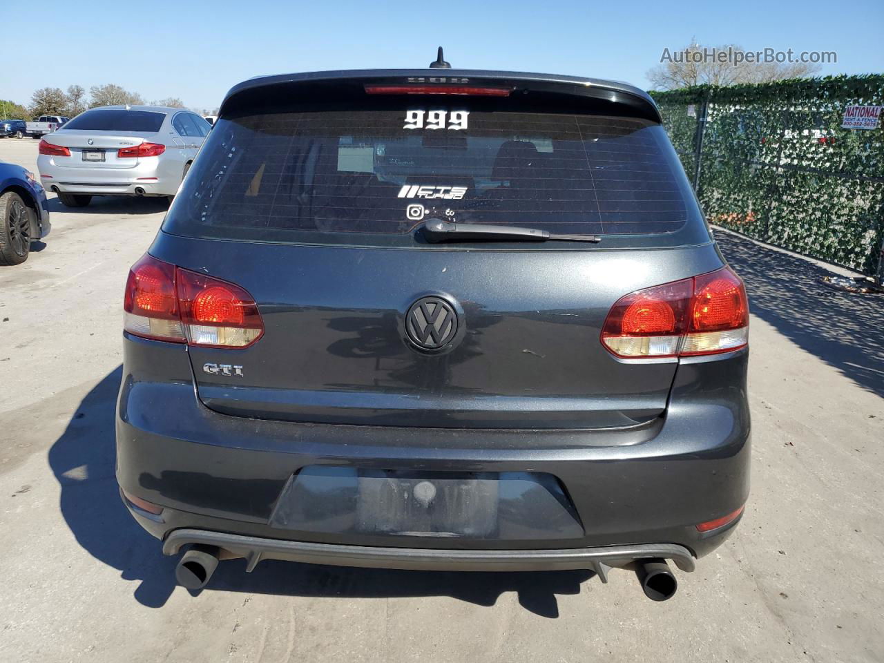 2010 Volkswagen Gti  Black vin: WVWFV7AJ6AW291873