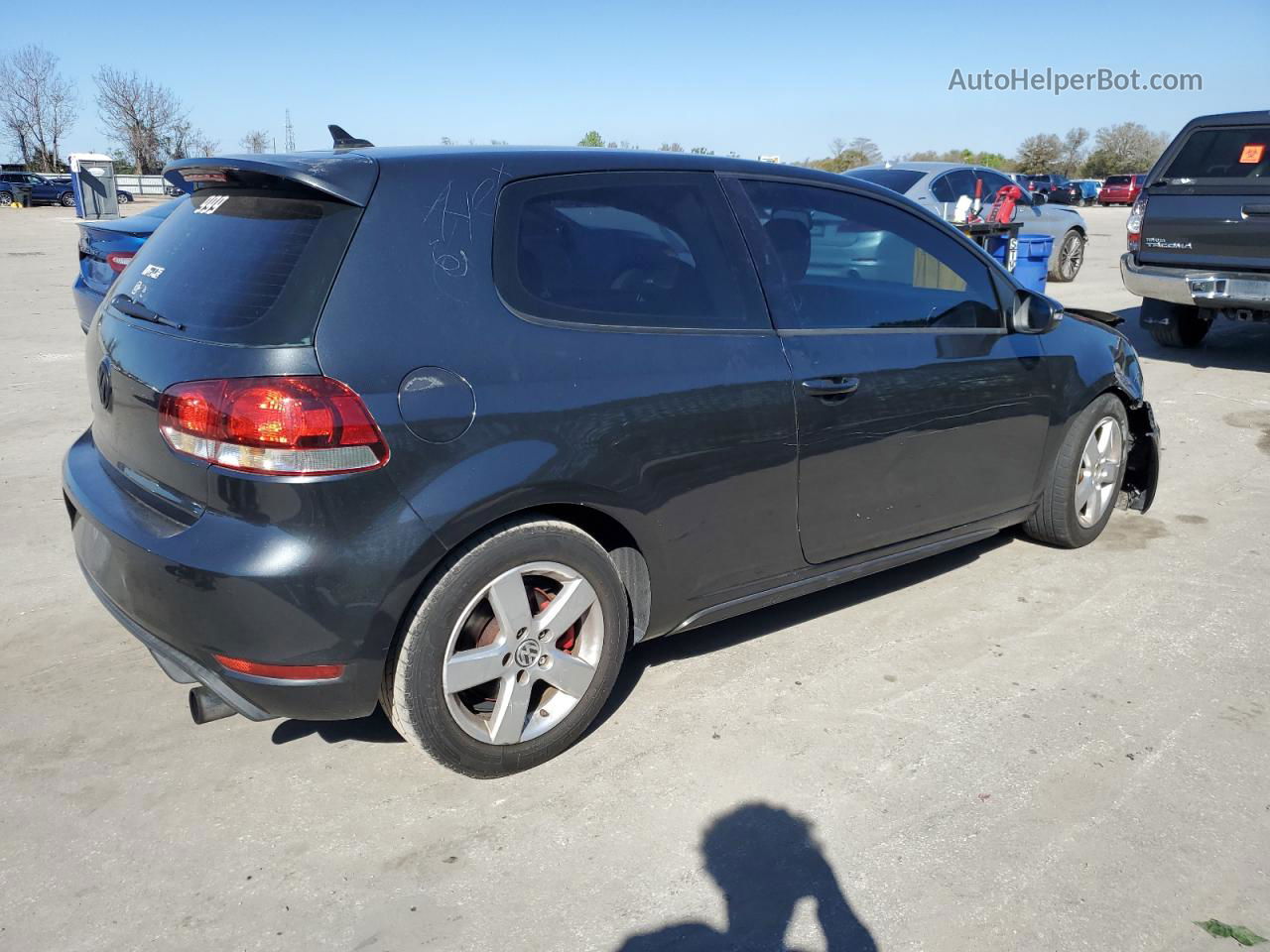 2010 Volkswagen Gti  Black vin: WVWFV7AJ6AW291873