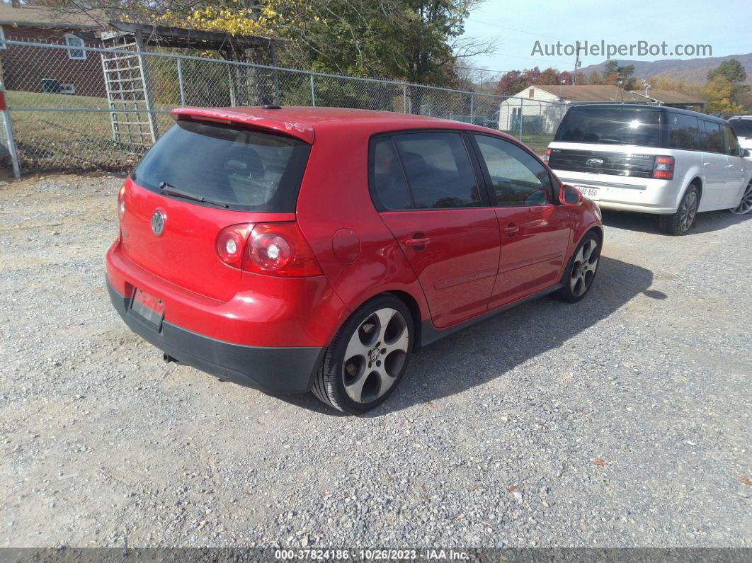 2009 Volkswagen Gti   Красный vin: WVWGD71K39W132594