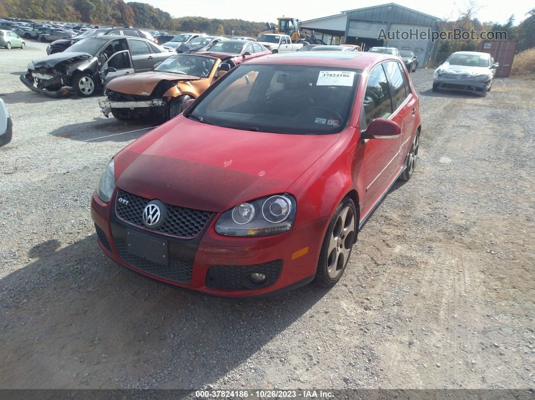 2009 Volkswagen Gti   Красный vin: WVWGD71K39W132594