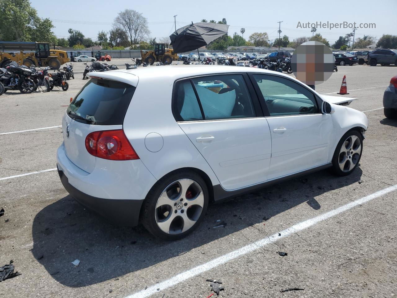 2009 Volkswagen Gti  White vin: WVWGD71K69W139202