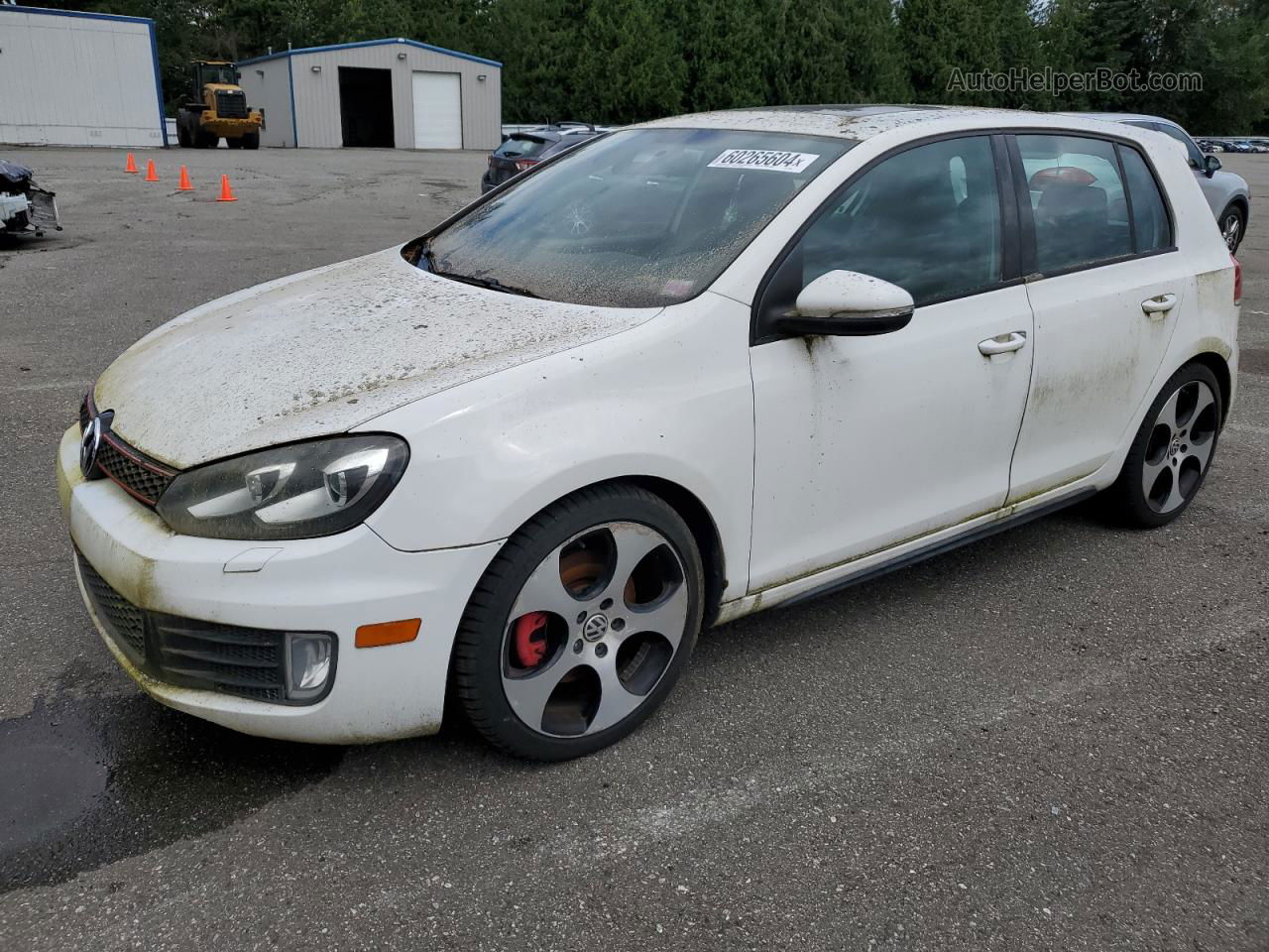 2010 Volkswagen Gti  White vin: WVWGD7AJ9AW421443