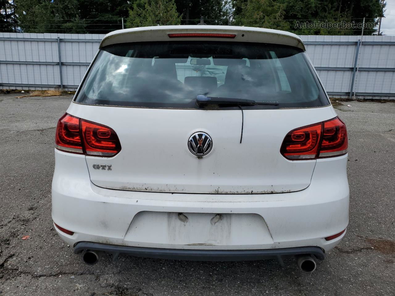 2010 Volkswagen Gti  White vin: WVWGD7AJ9AW421443