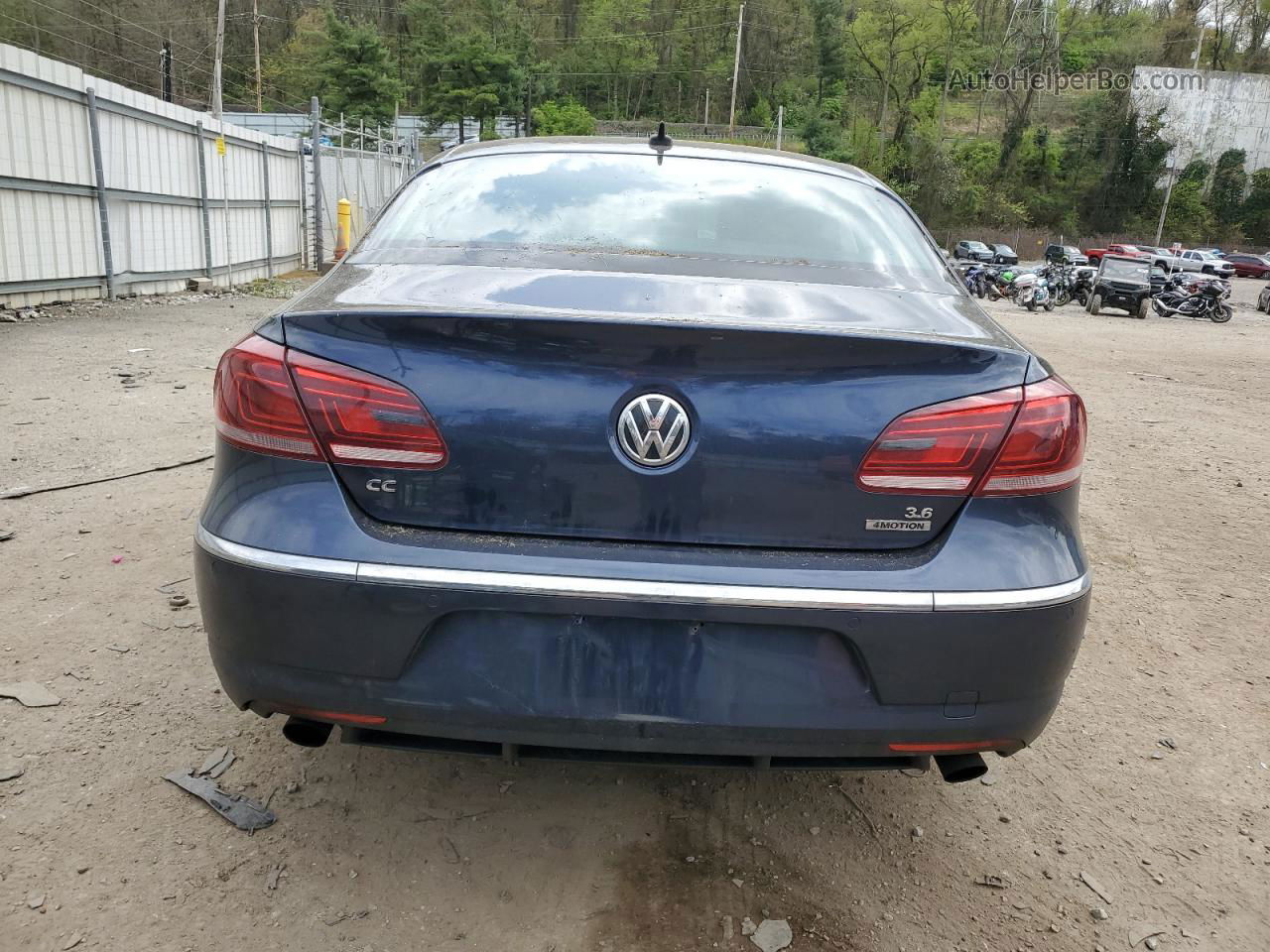 2014 Volkswagen Cc Vr6 4motion Blue vin: WVWGU7AN2EE535931