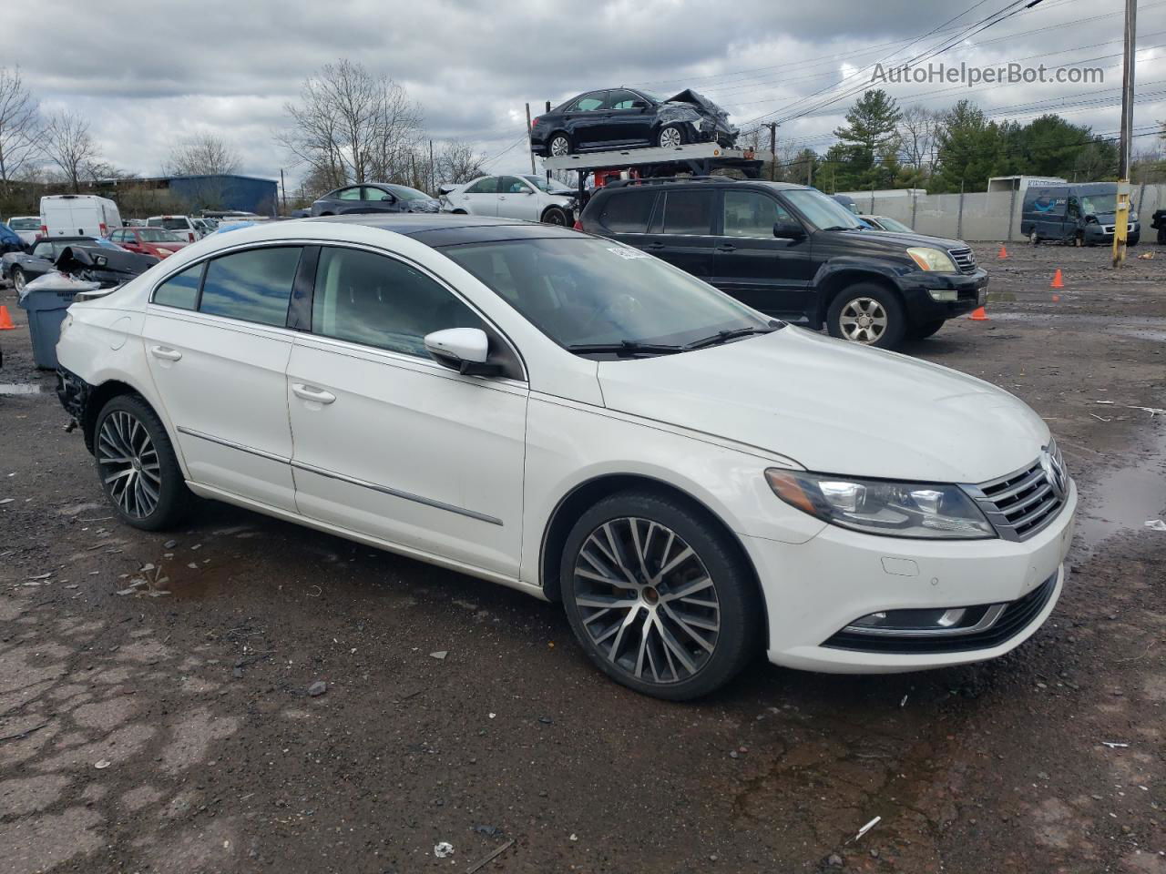 2014 Volkswagen Cc Vr6 4motion Белый vin: WVWGU7AN6EE537987