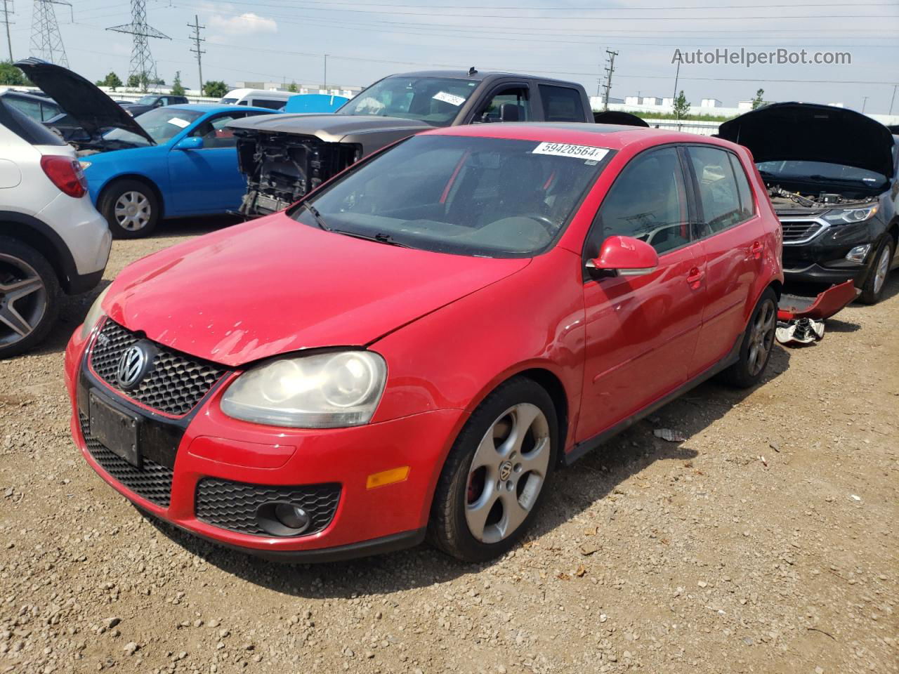 2008 Volkswagen Gti  Red vin: WVWGV71K58W033268