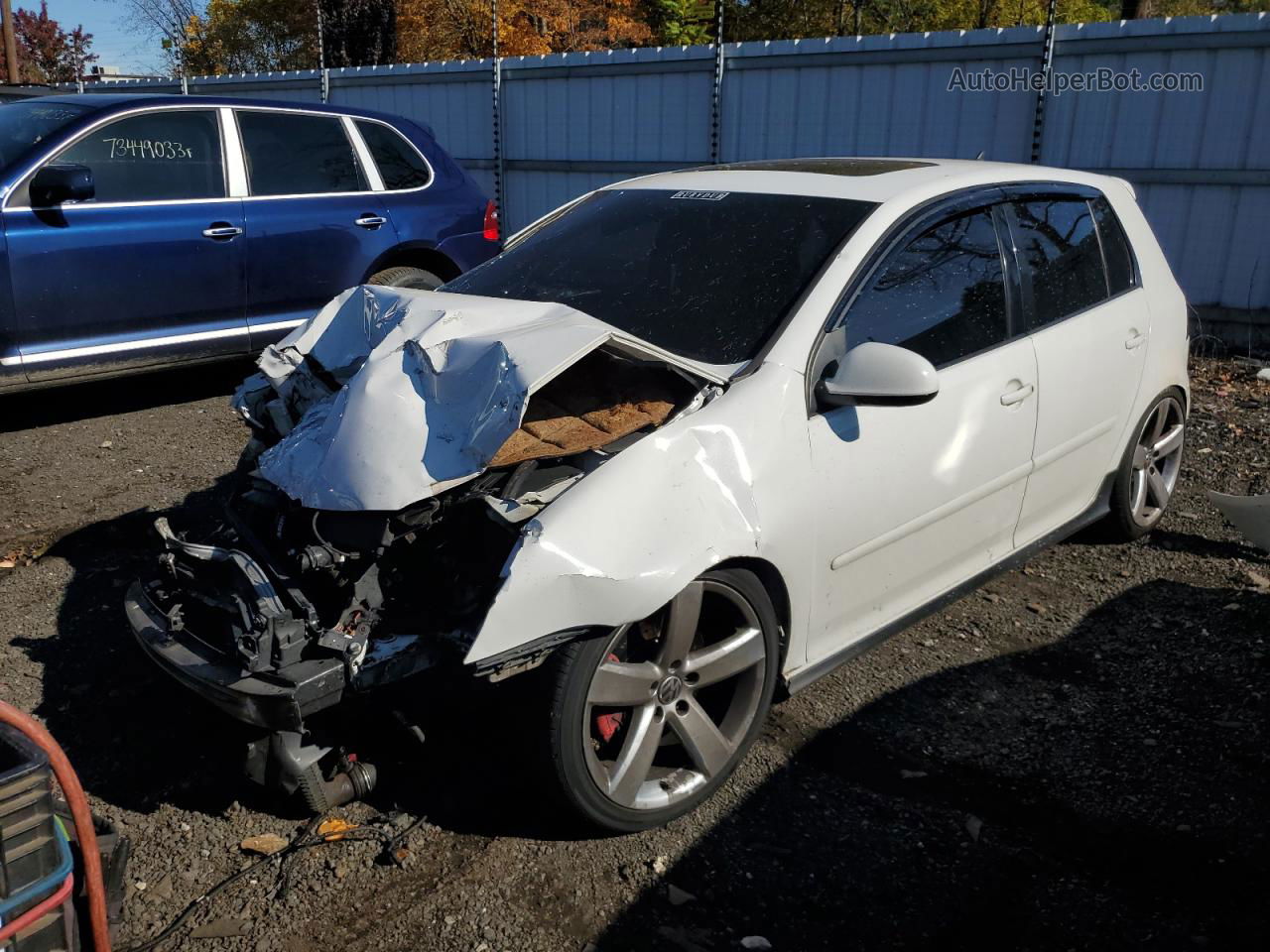 2009 Volkswagen Gti  White vin: WVWGV71KX9W135117