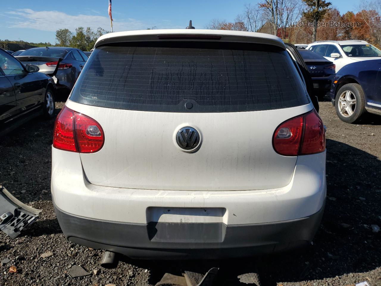 2009 Volkswagen Gti  White vin: WVWGV71KX9W135117