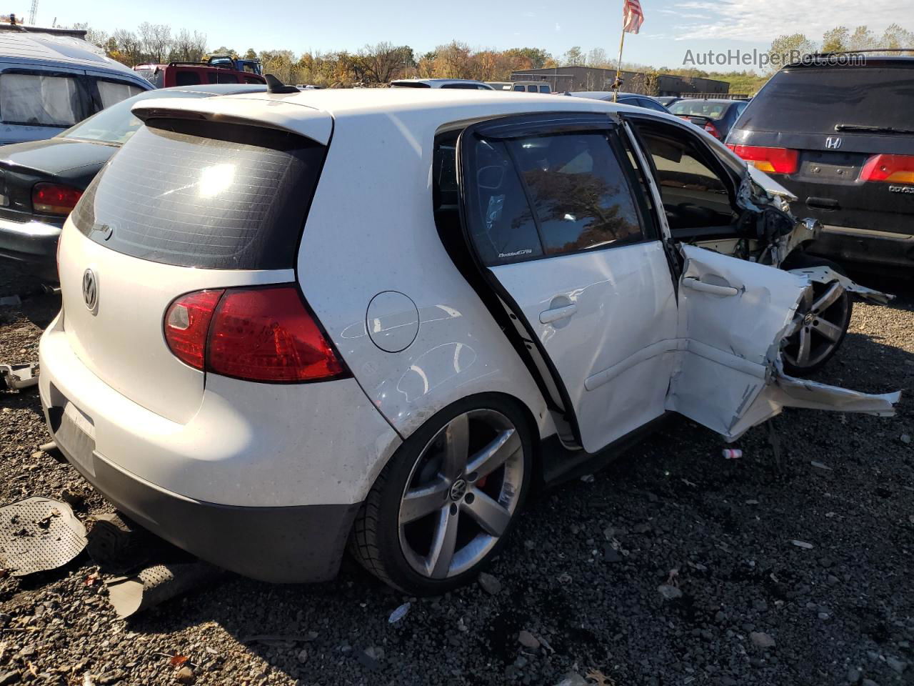 2009 Volkswagen Gti  White vin: WVWGV71KX9W135117