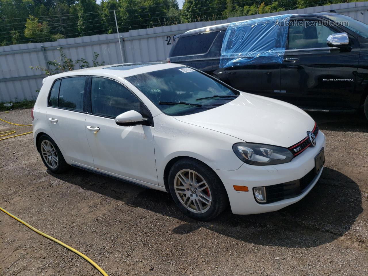 2010 Volkswagen Gti  White vin: WVWGV7AJ1AW335458