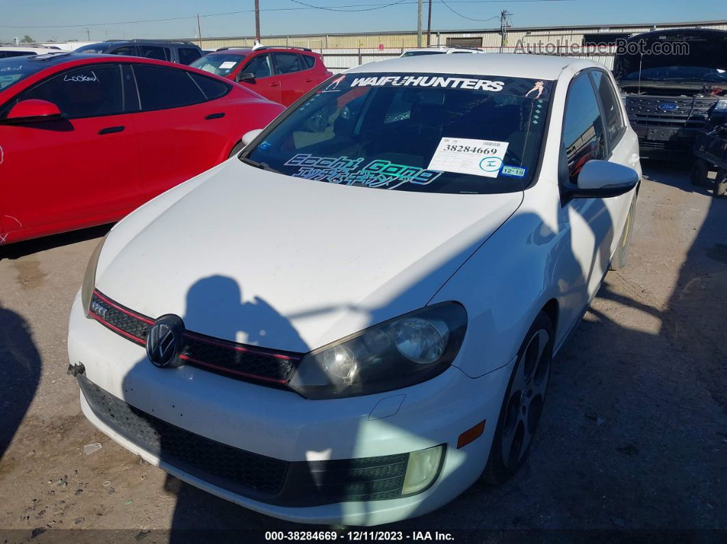 2010 Volkswagen Gti 4-door White vin: WVWGV7AJ9AW416921