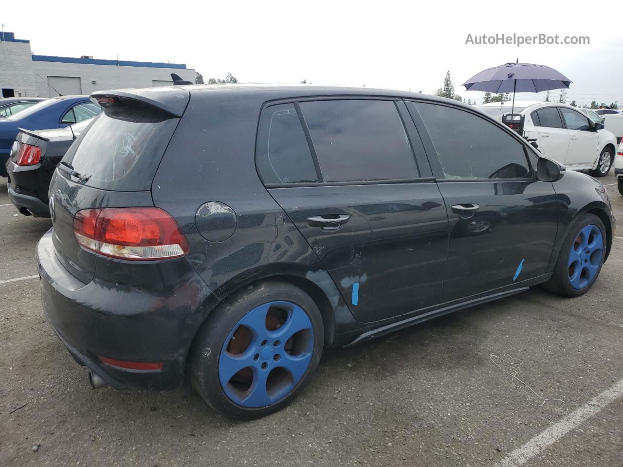 2010 Volkswagen Gti  Черный vin: WVWGV7AJXAW058681