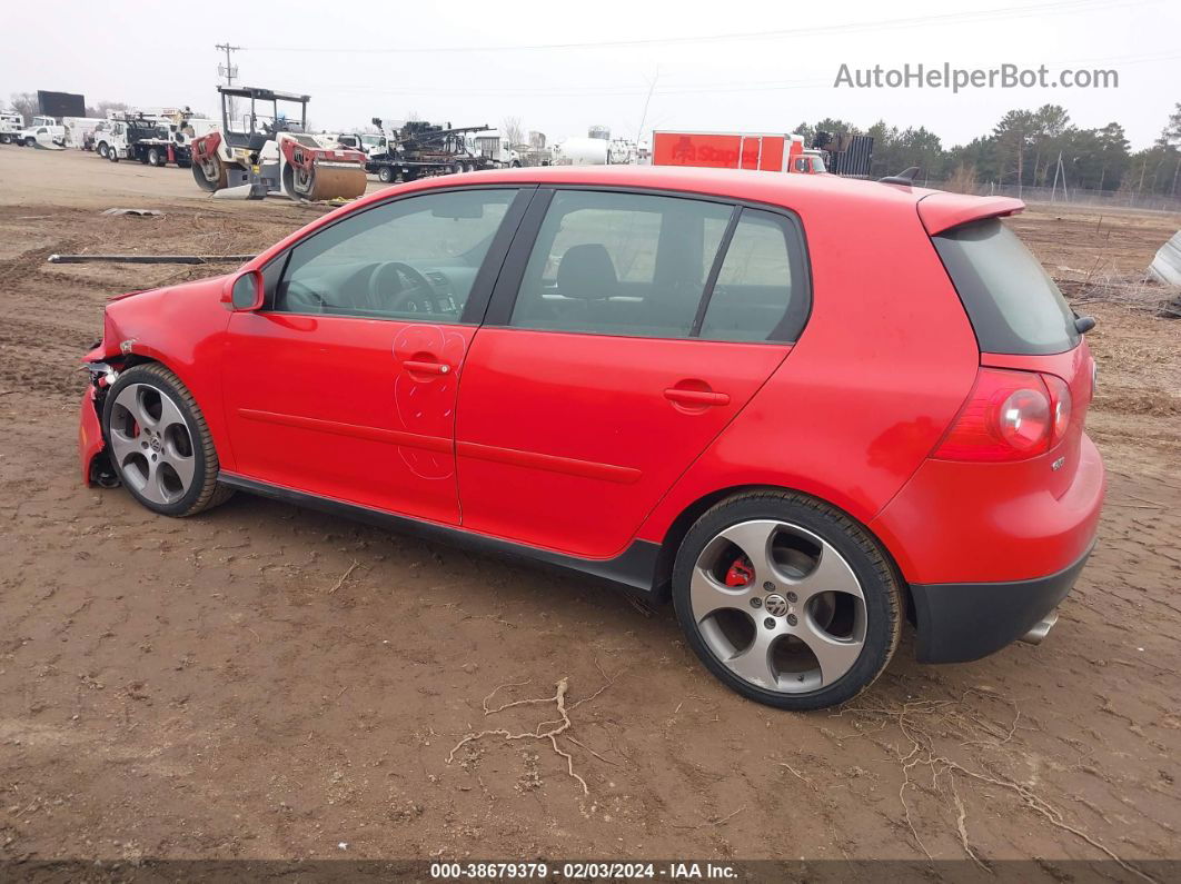 2009 Volkswagen Gti 4-door W/pzev  (a6) (discontinued) Red vin: WVWHD71K59W049222