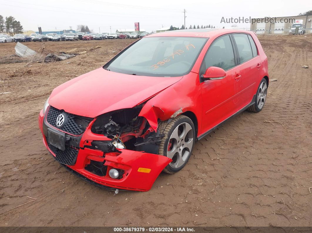 2009 Volkswagen Gti 4-door W/pzev  (a6) (discontinued) Red vin: WVWHD71K59W049222