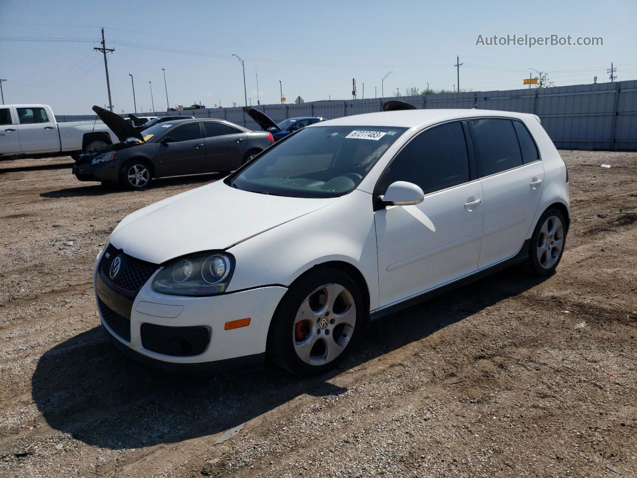 2009 Volkswagen Gti  White vin: WVWHD71K99W034254