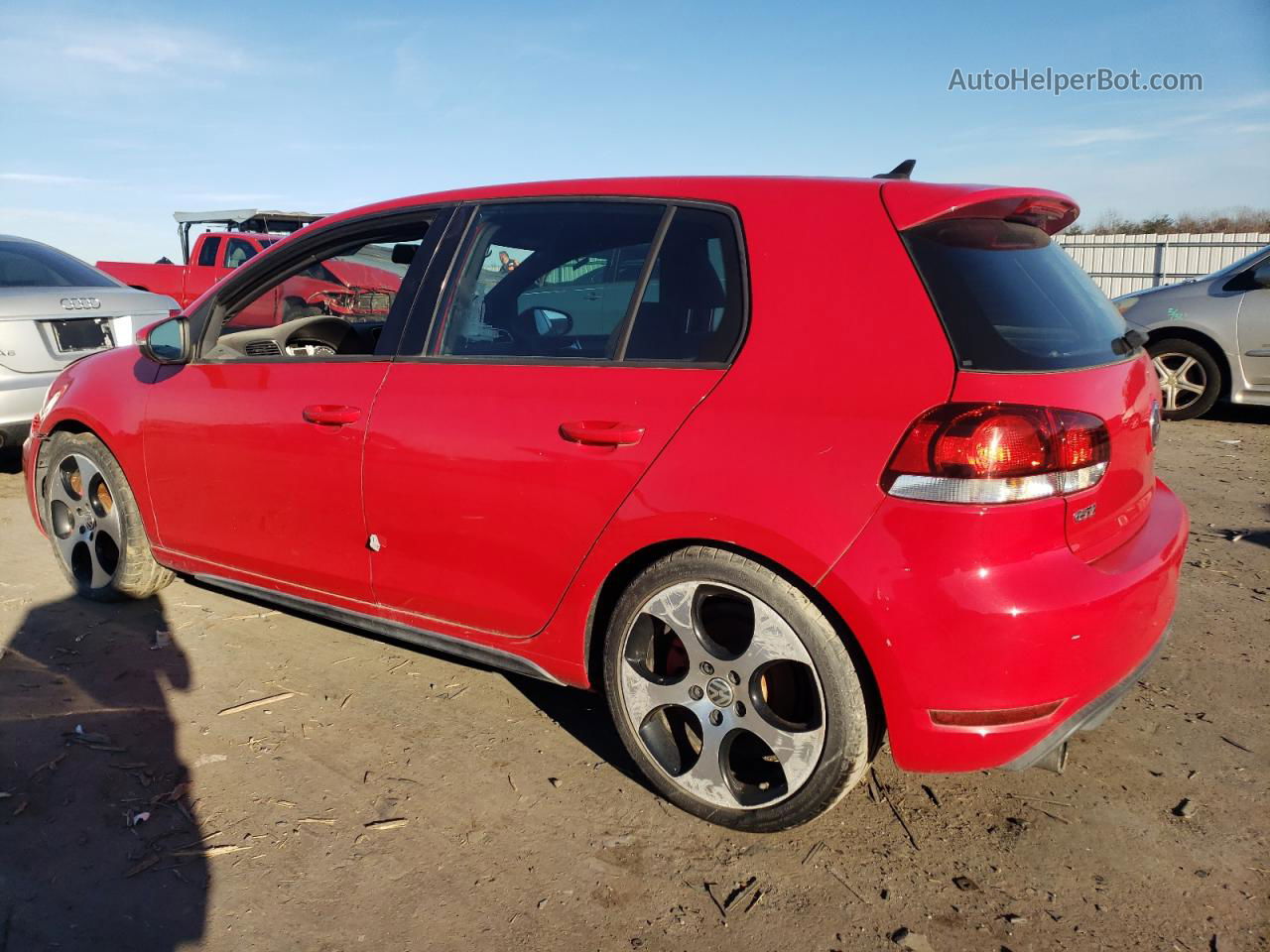 2010 Volkswagen Gti  Красный vin: WVWHD7AJ4AW192870