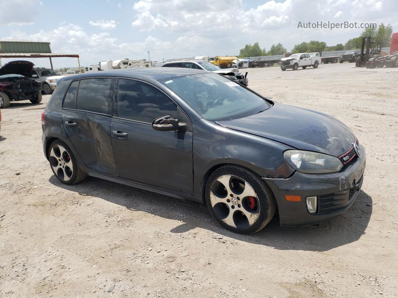 2010 Volkswagen Gti  Gray vin: WVWHD7AJ4AW267275