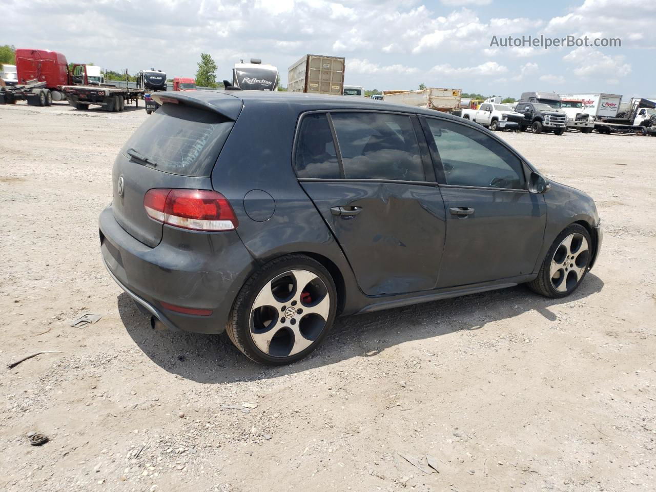 2010 Volkswagen Gti  Gray vin: WVWHD7AJ4AW267275