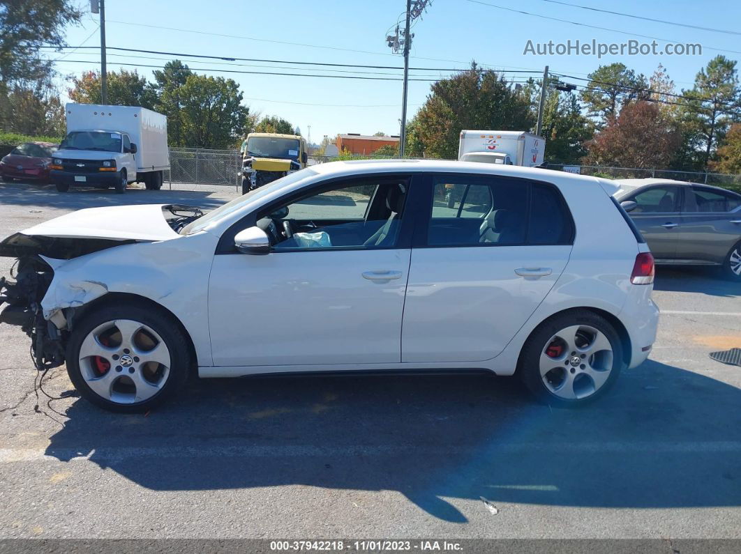 2010 Volkswagen Gti   White vin: WVWHD7AJ4AW396343