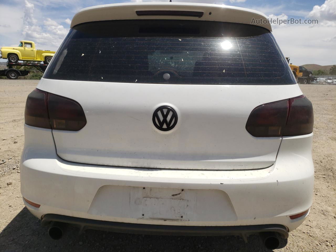 2010 Volkswagen Gti  White vin: WVWHD7AJ5AW275109